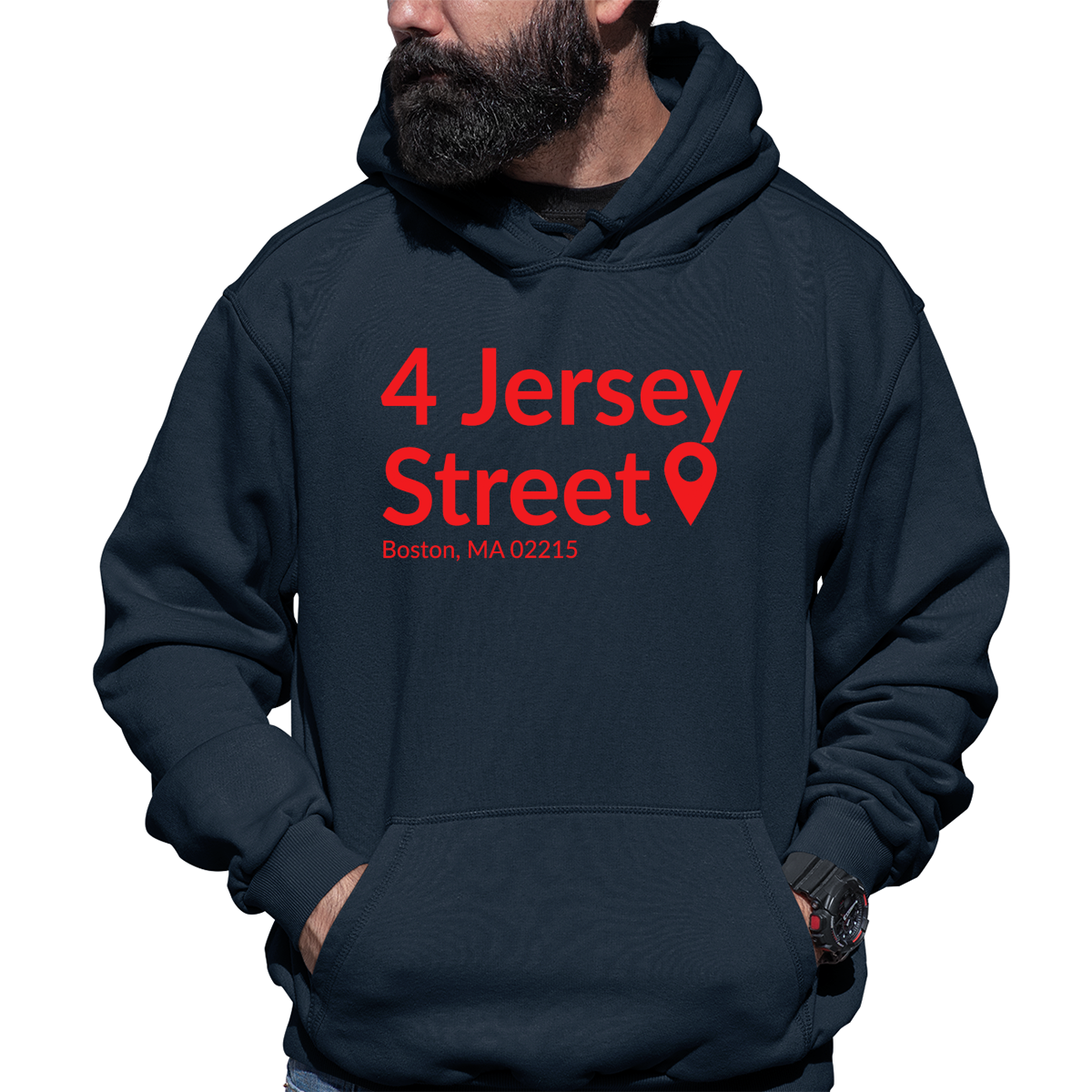 Boston Baseball Stadium Unisex Hoodie | Navy