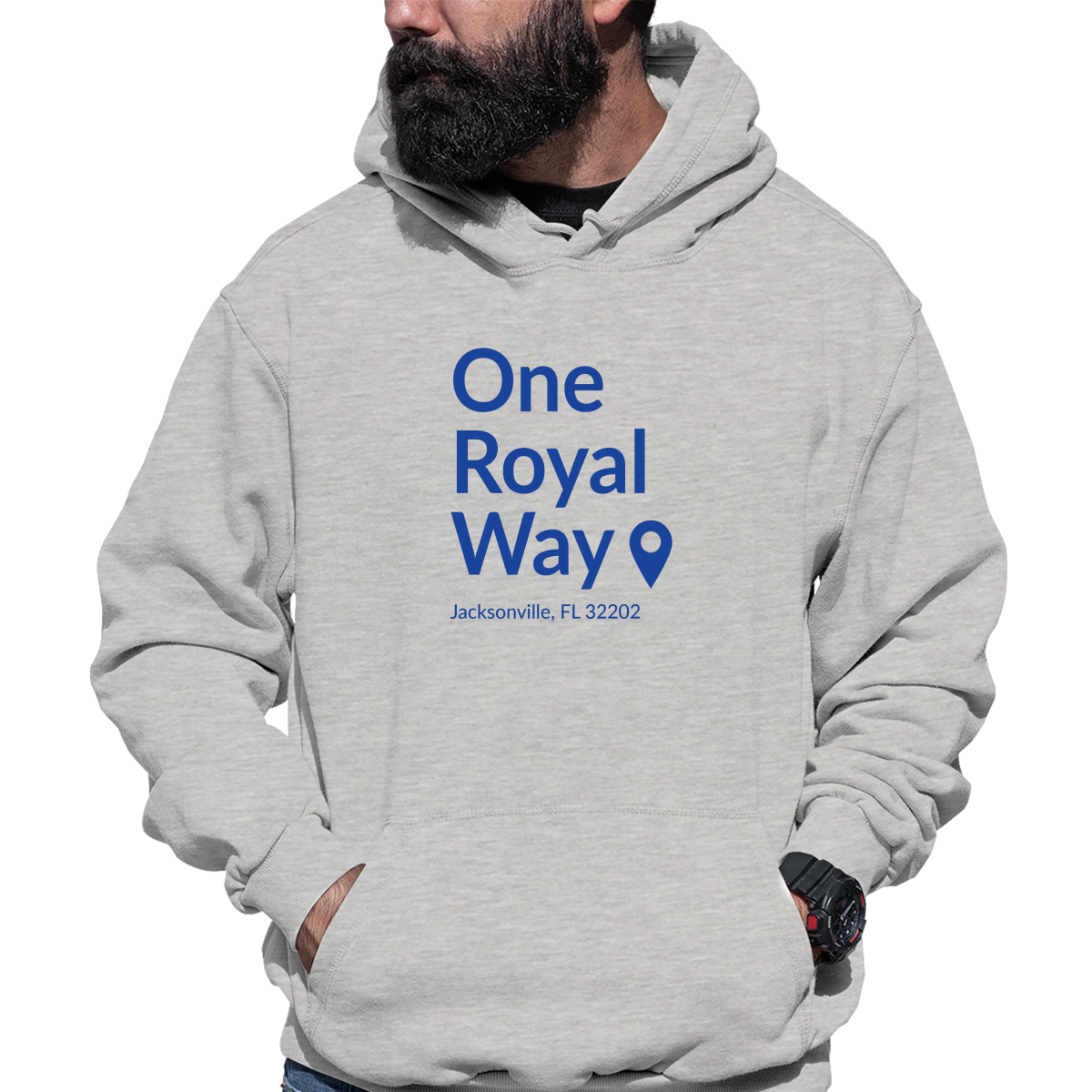 Kansas City Baseball Stadium Unisex Hoodie | Gray