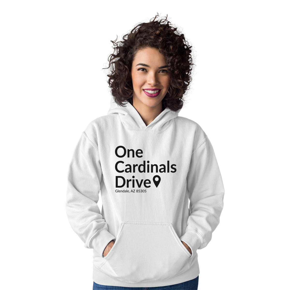 Arizona Football Stadium Unisex Hoodie | White