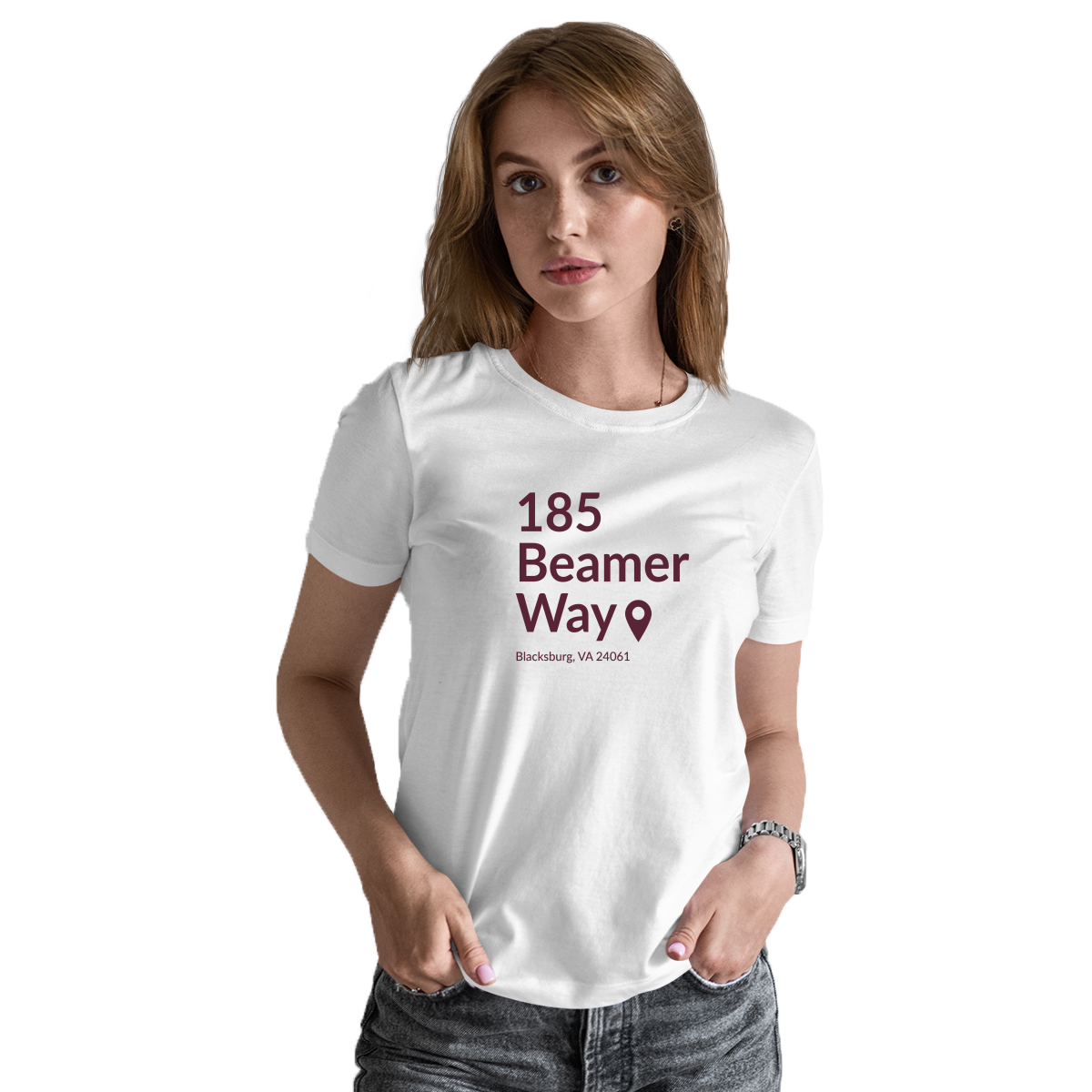 Virginia Tech Football Stadium Women's T-shirt | White