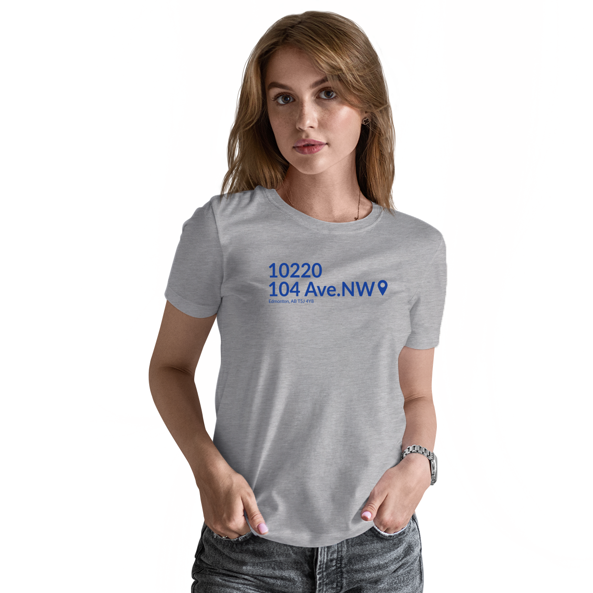 Edmonton Hockey Stadium Women's T-shirt | Gray