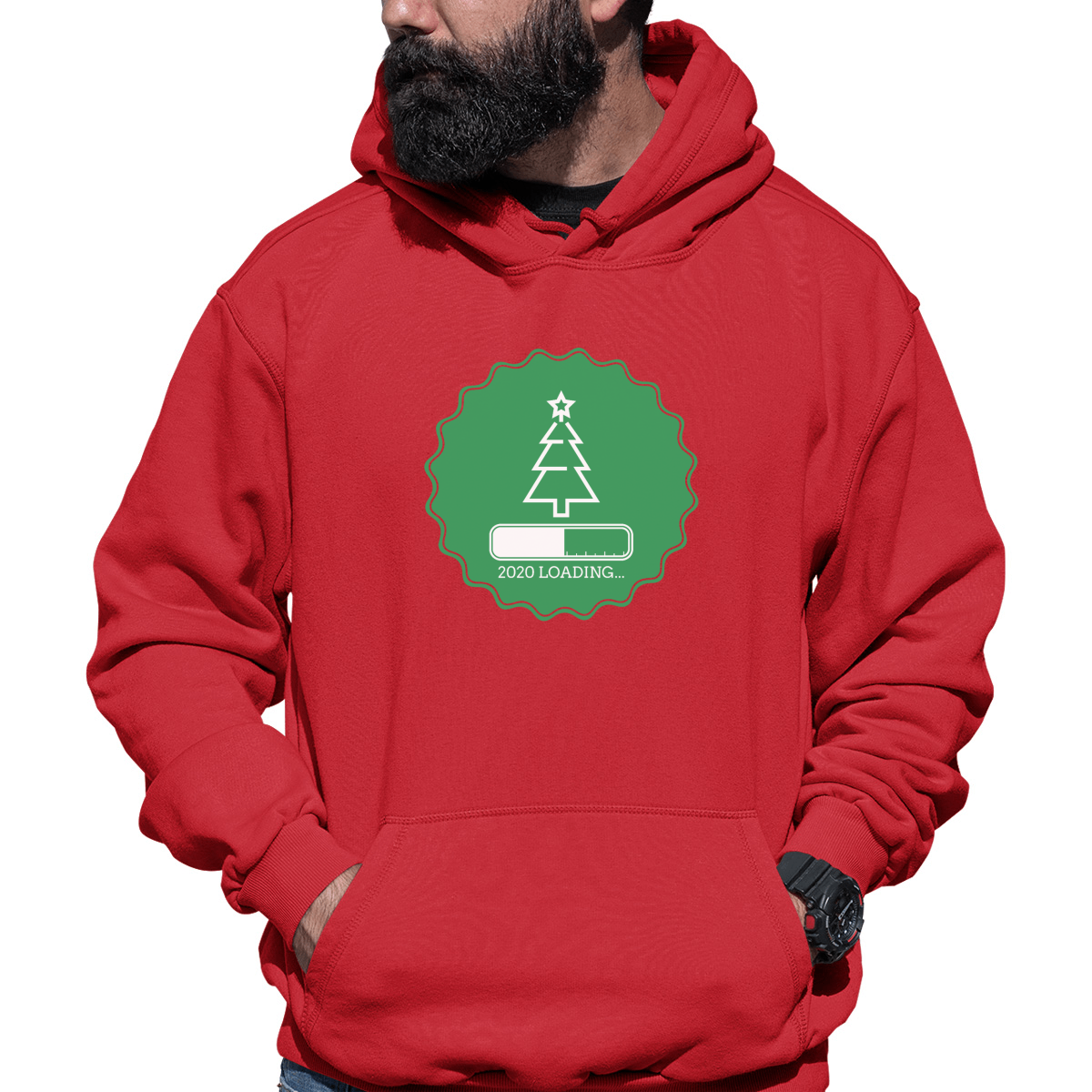 2021 Loading Unisex Hoodie | Red