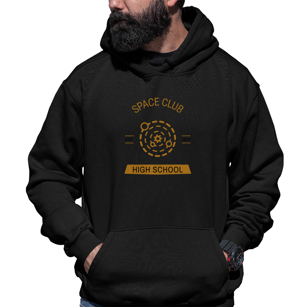 Space Club High School Unisex Hoodie | Black