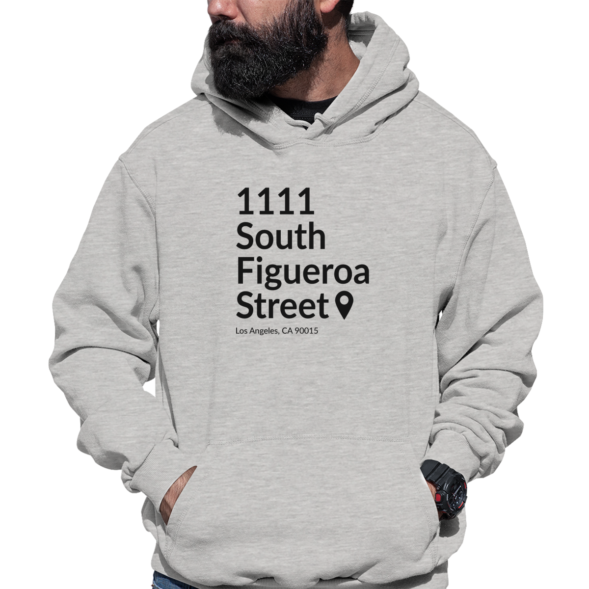 Los Angeles Basketball Stadium Unisex Hoodie | Gray