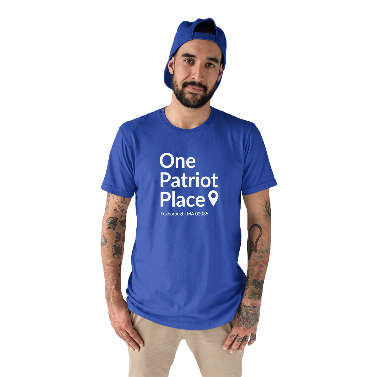 New England Football Stadium Men's T-shirt | Blue