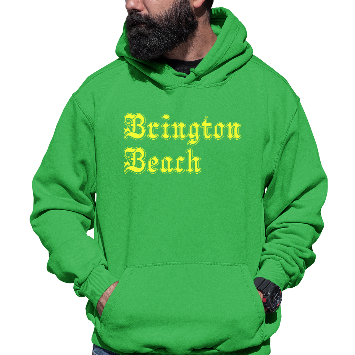 Brighton Beach Gothic Represent Unisex Hoodie | Green