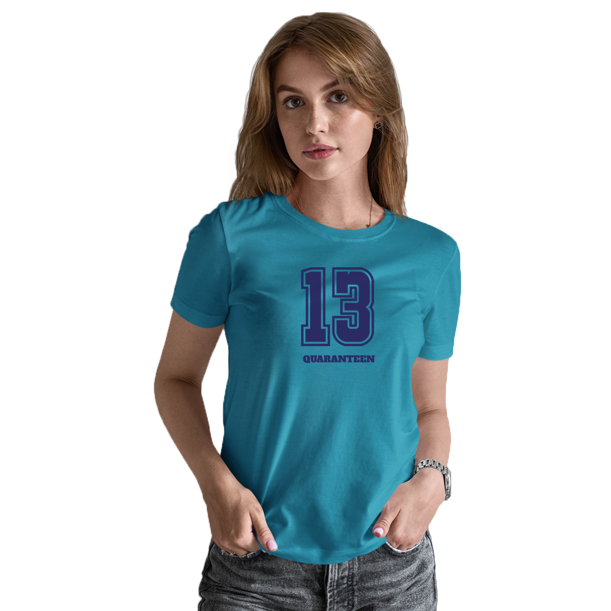 13 QUARANTEEN Women's T-shirt | Turquoise