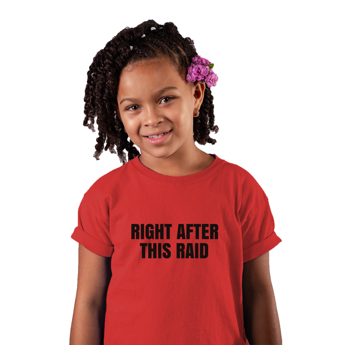 Right After This Raid Kids T-shirt | Red