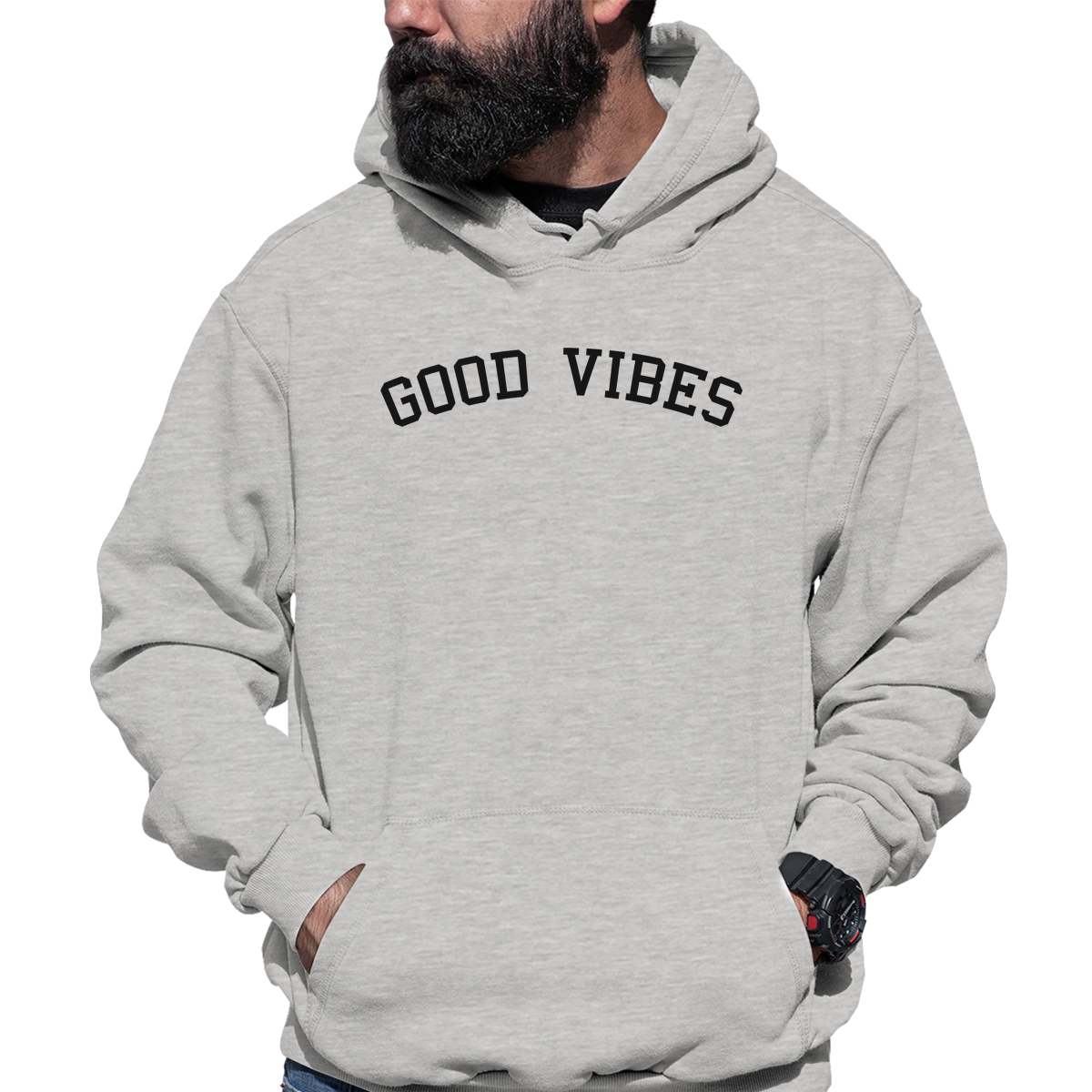 Good Vibes Unisex Hoodie | Gray