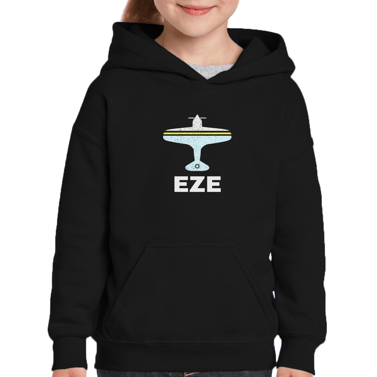 Fly Buenos Aires EZE Airport Kids Hoodie | Black