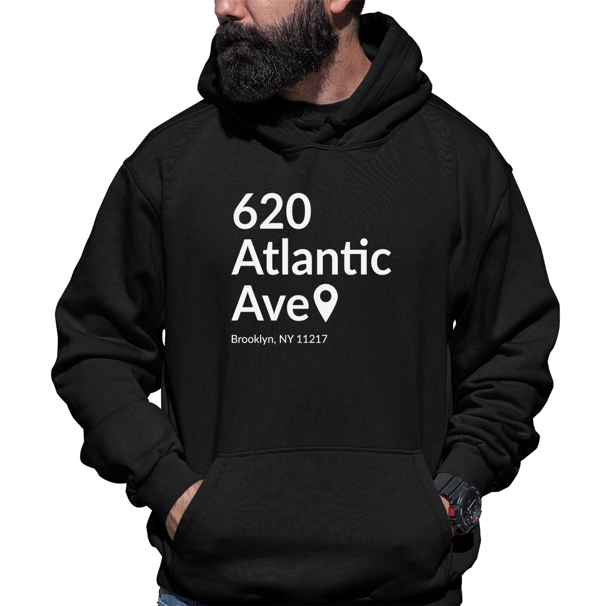 Brooklyn Basketball Stadium Unisex Hoodie | Black