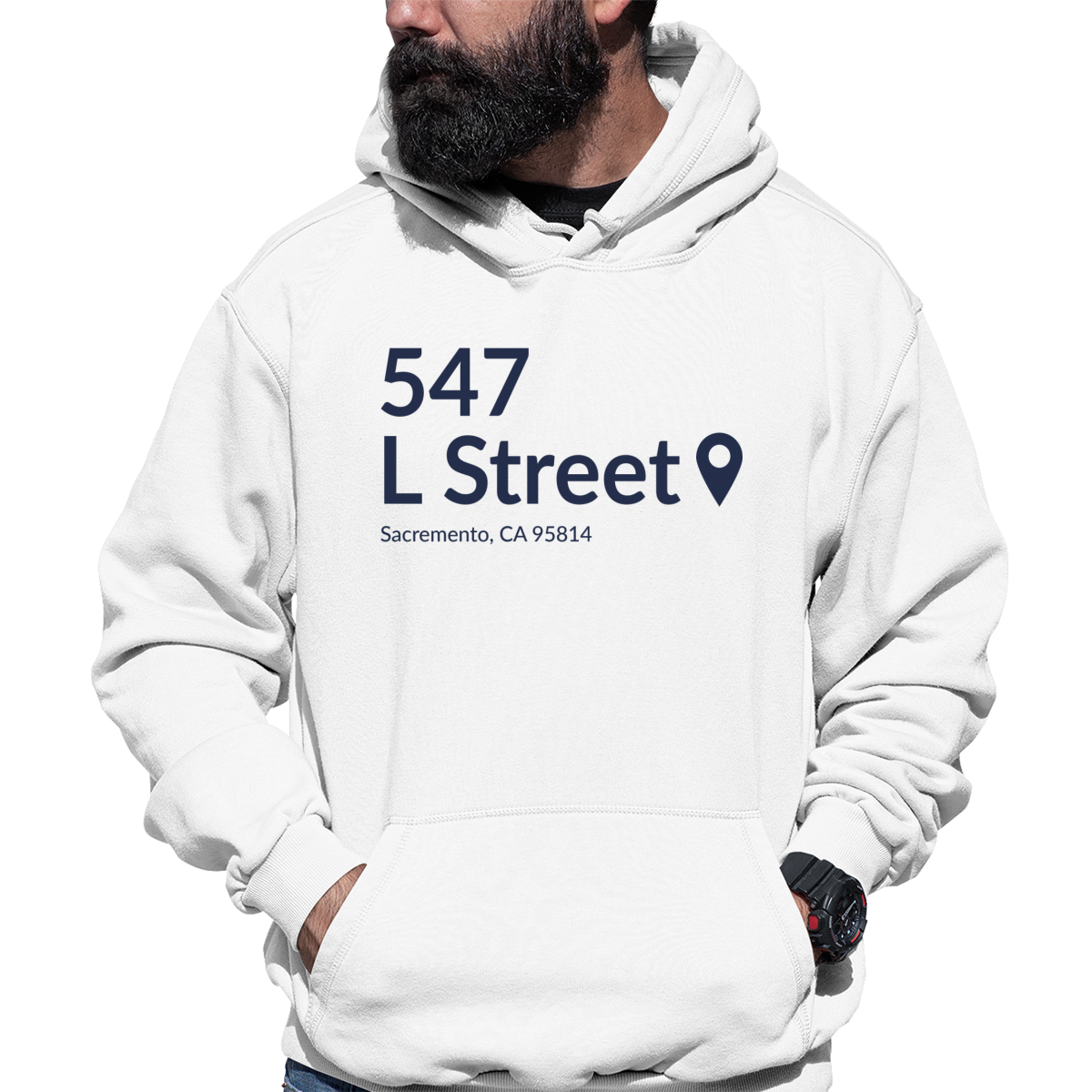 Sacramento Basketball Stadium Unisex Hoodie | White