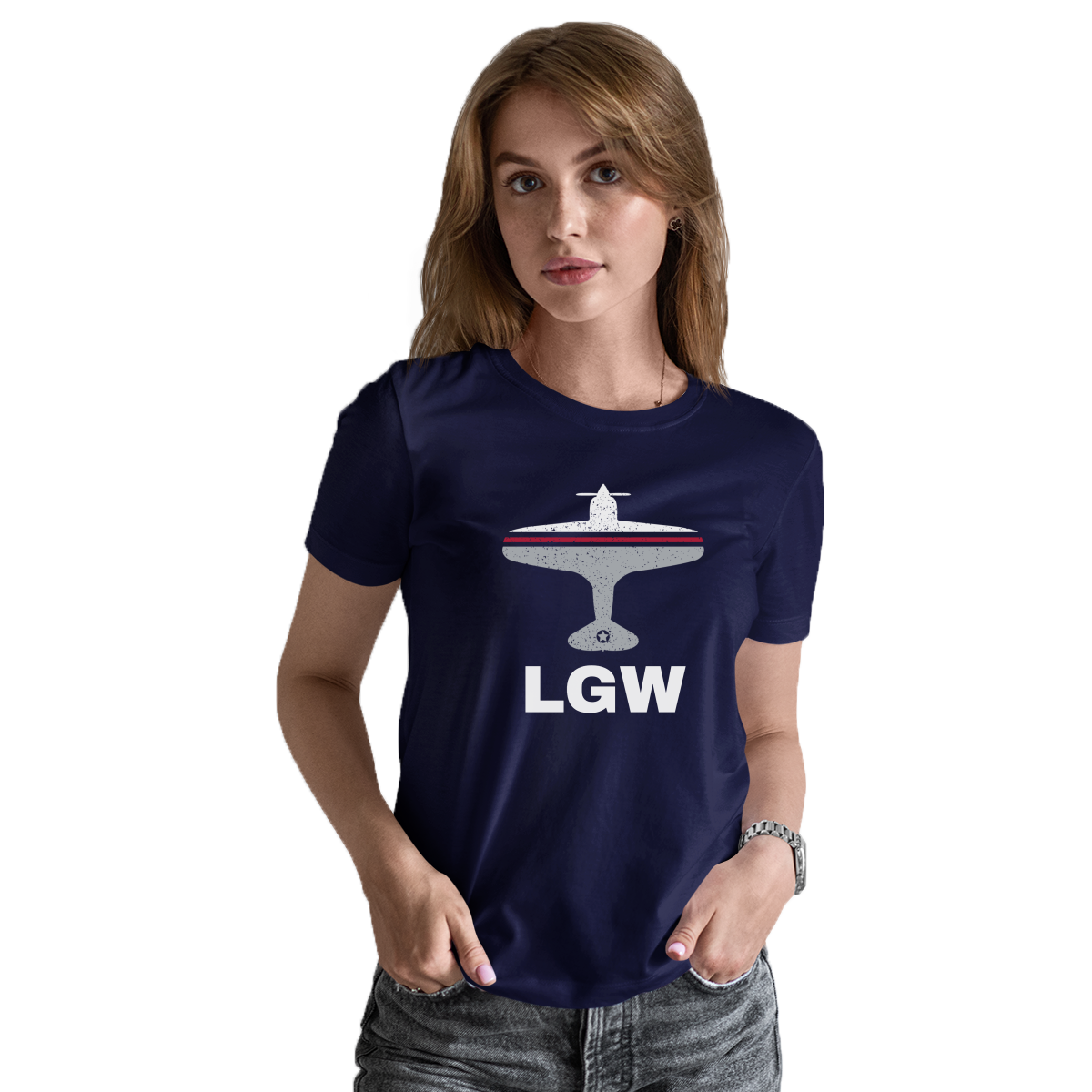 Fly London LGW Airport Women's T-shirt | Navy