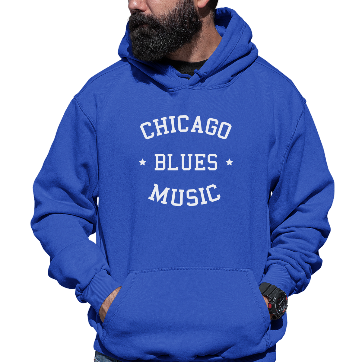 Chicago Blues Music Unisex Hoodie | Blue