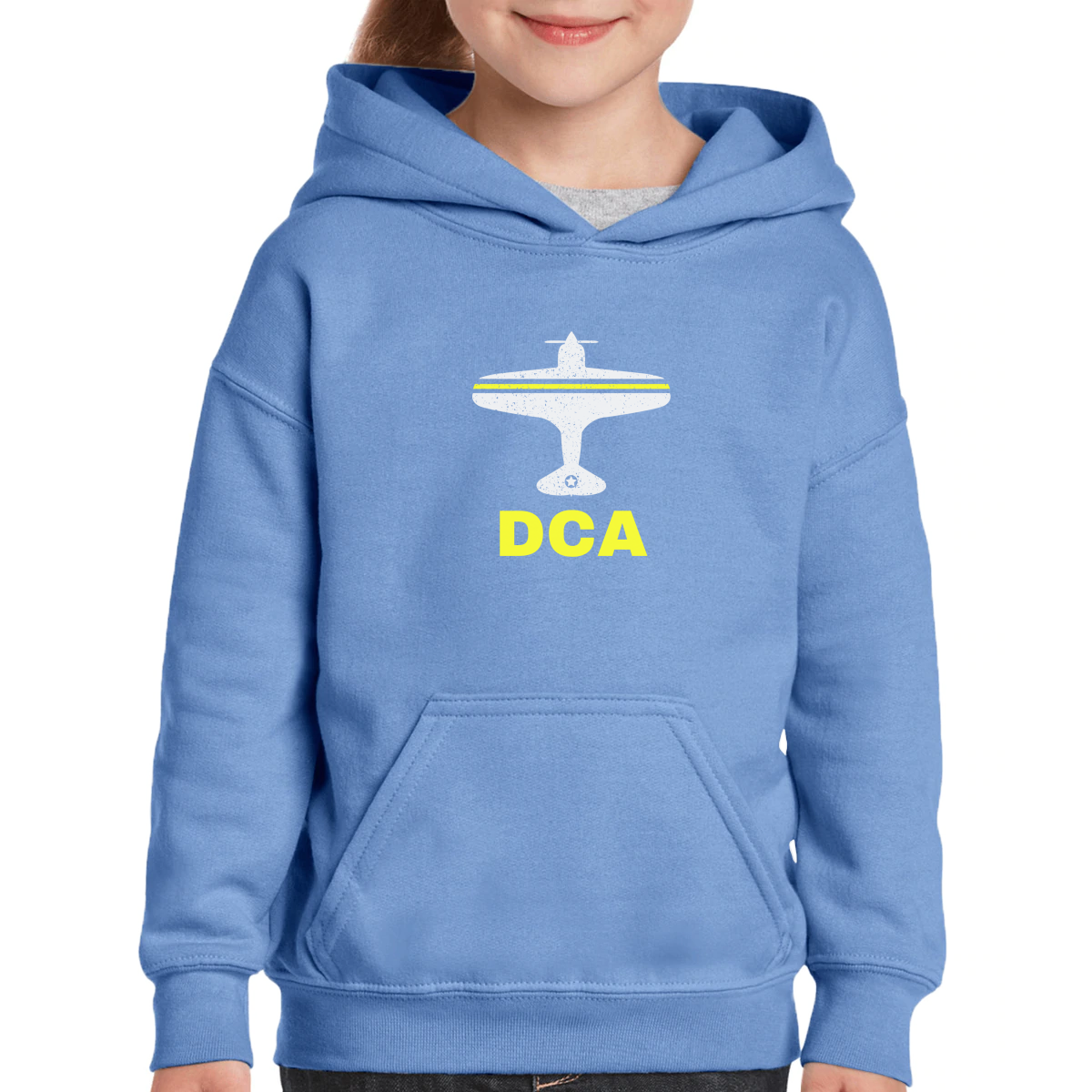 Fly Washington D.C. DCA Airport Kids Hoodie | Blue