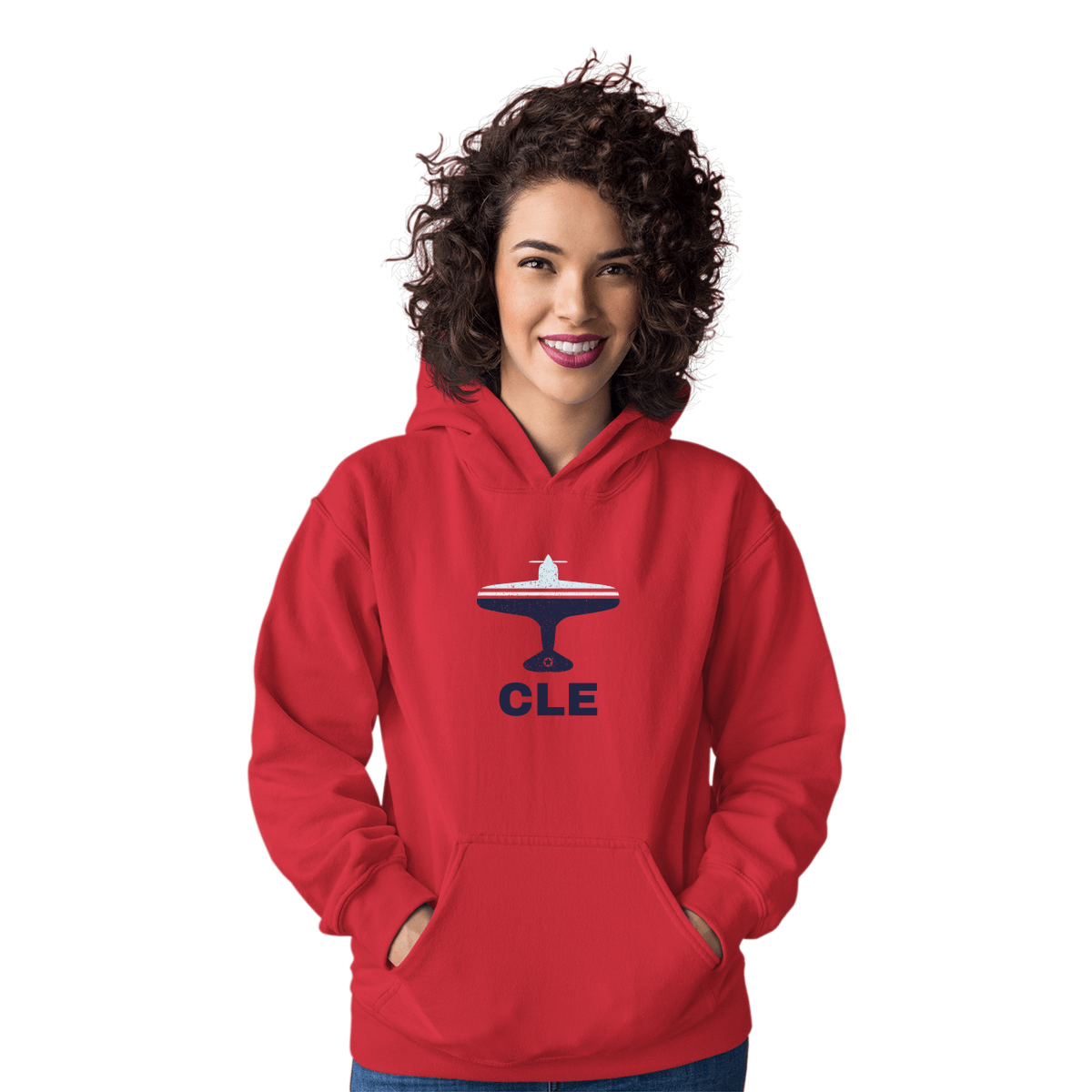 Fly Cleveland CLE Airport Unisex Hoodie | Red