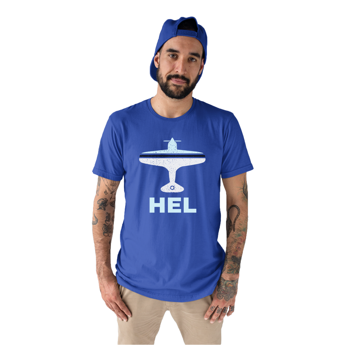 Fly Helsinki HEL Airport Men's T-shirt | Blue