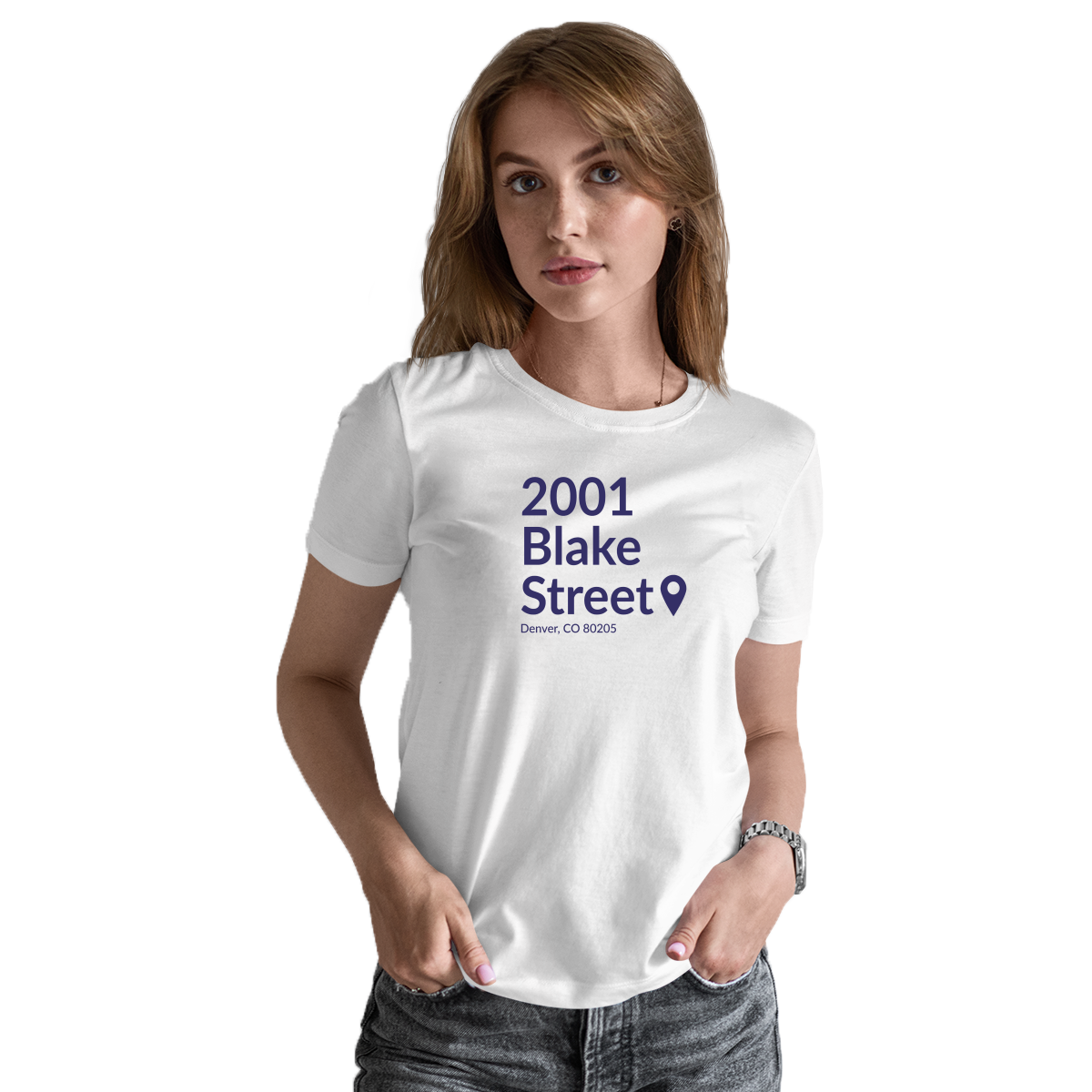 Colorado Baseball Stadium Women's T-shirt | White
