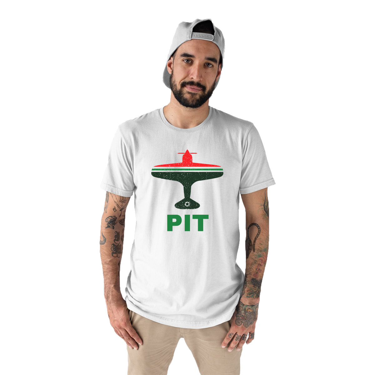 Fly Pittsburgh PIT Airport Men's T-shirt | White