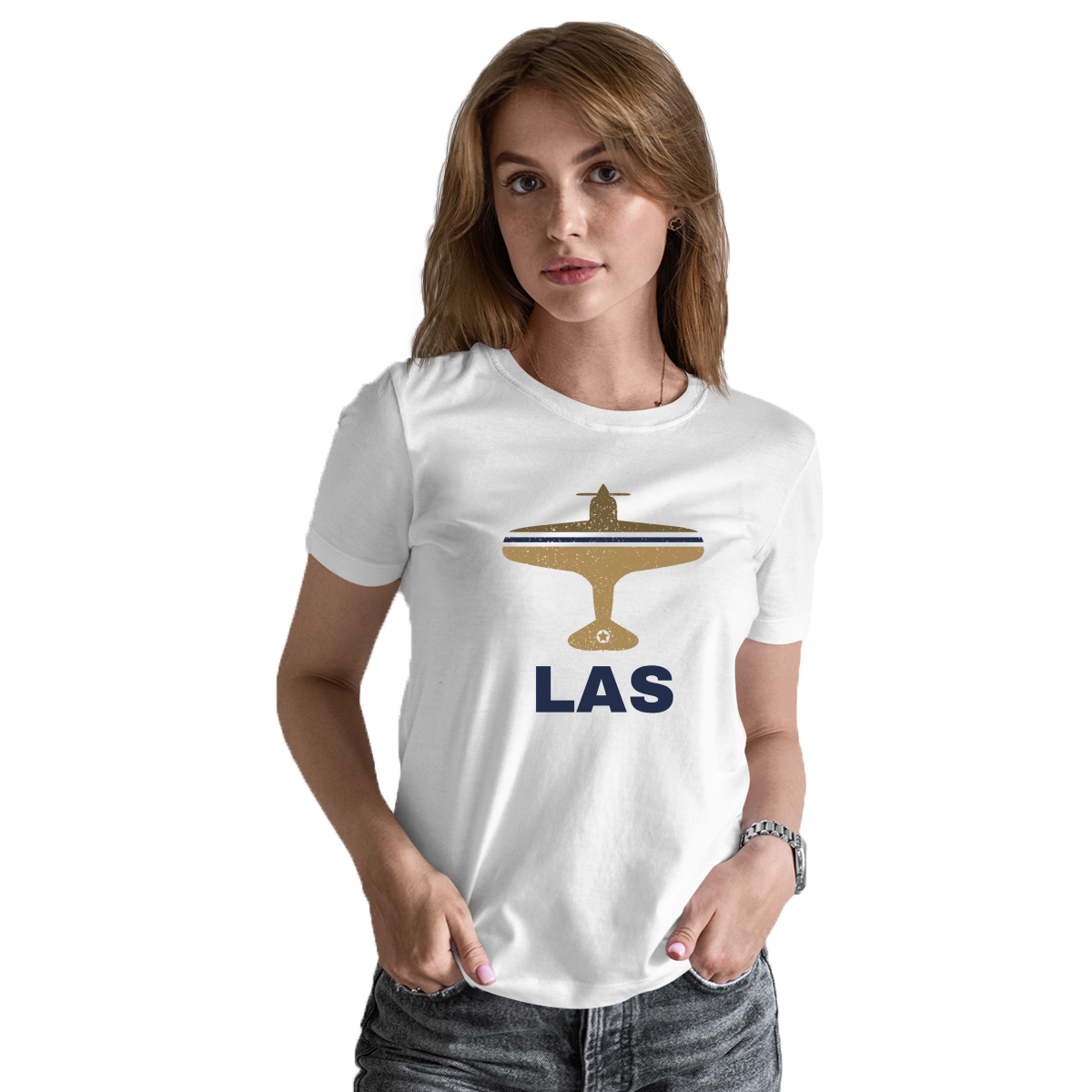 Fly Las Vegas LAS Airport Women's T-shirt | White