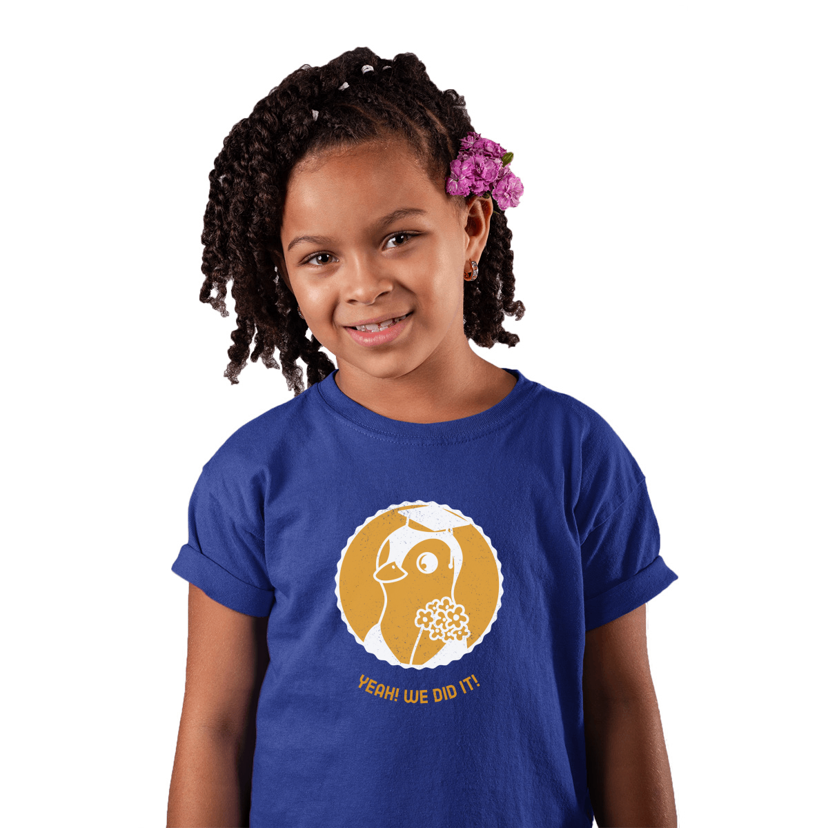 Yeah! We Did It! Kids T-shirt | Blue