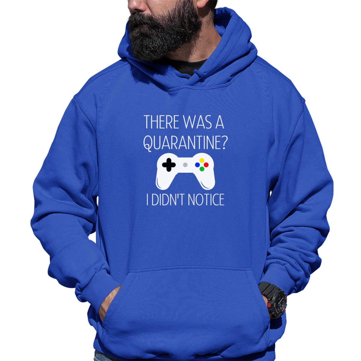 THERE WAS A QUARANTİNE Unisex Hoodie | Blue