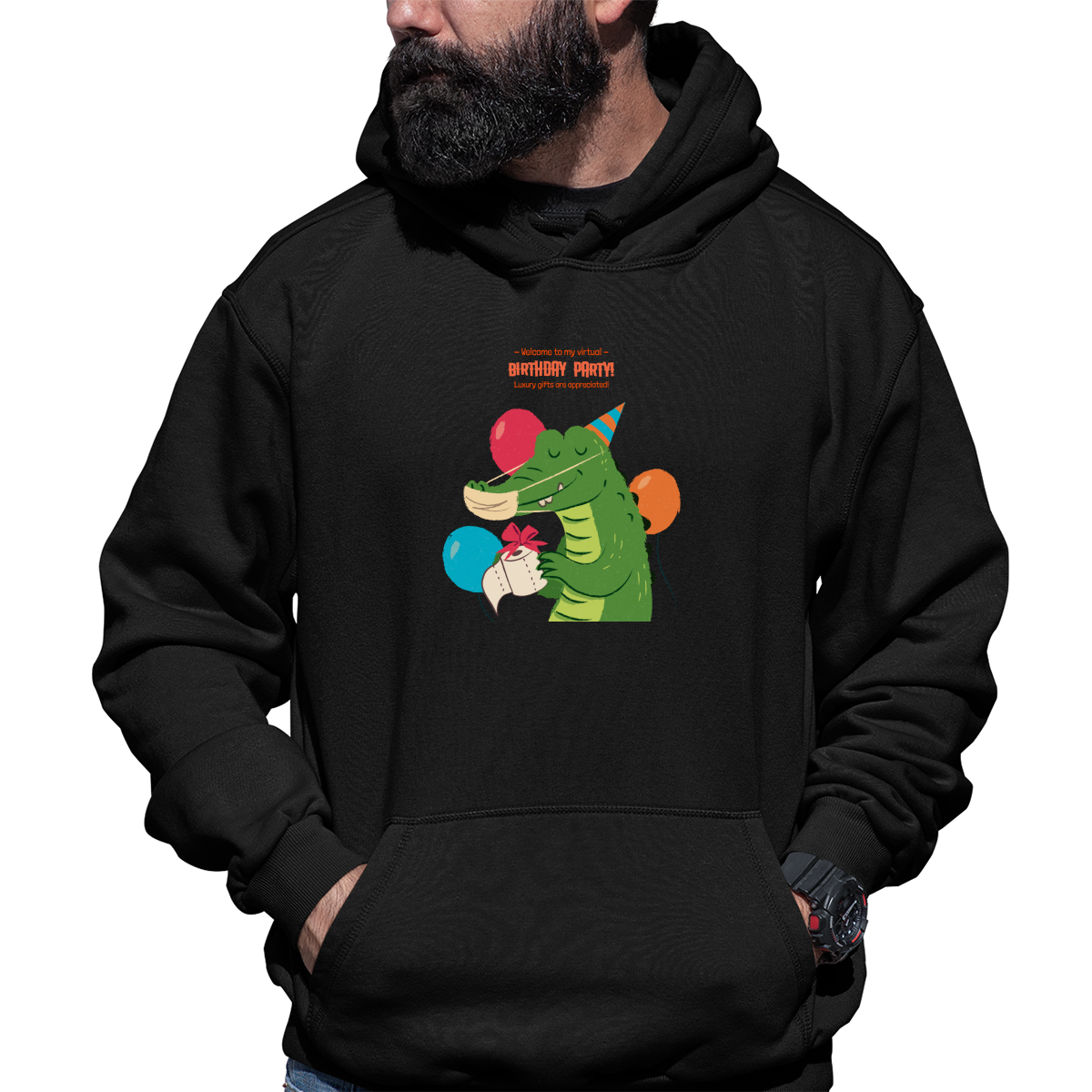 Welcome to My Virtual Birthday Party Unisex Hoodie | Black