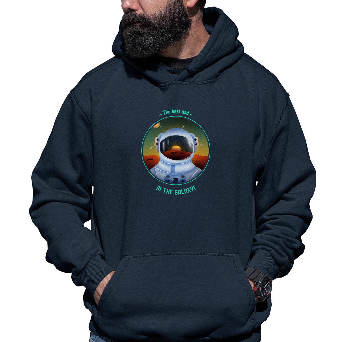 The best dad in the galaxy Unisex Hoodie | Navy