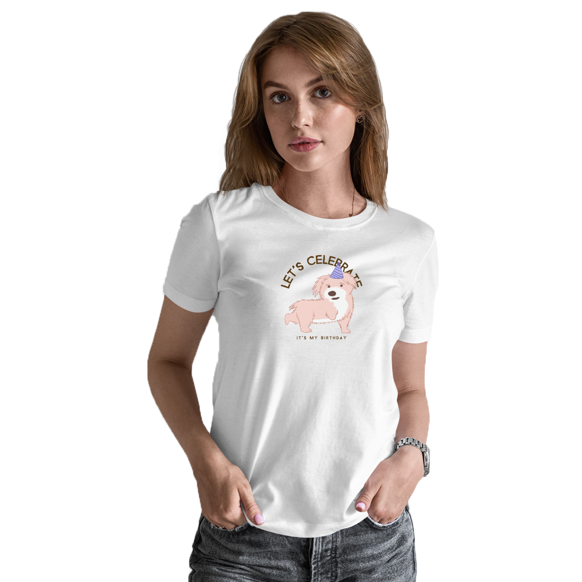 Let's Celebrate It is My Birthday Women's T-shirt | White