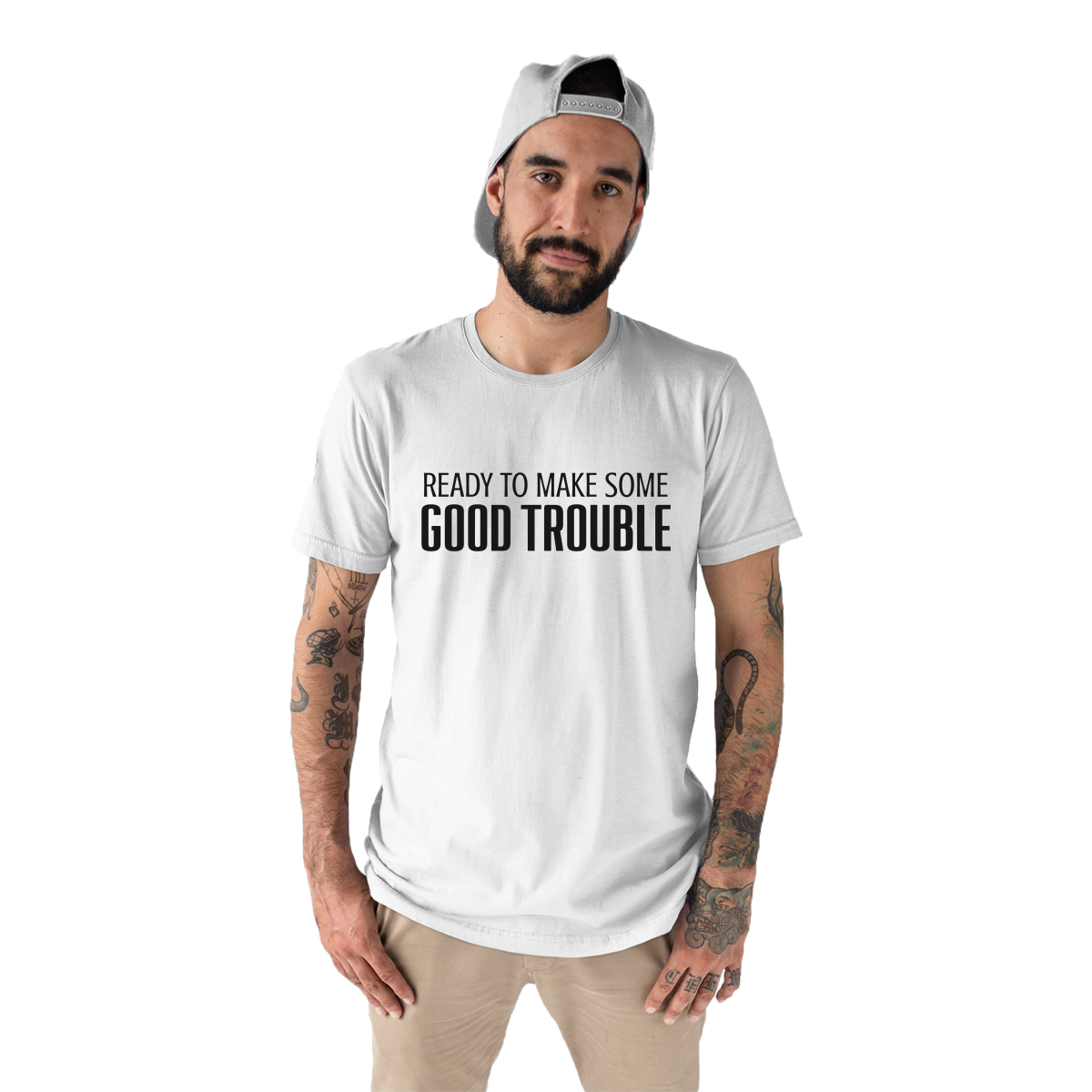 Good Trouble Men's T-shirt | White