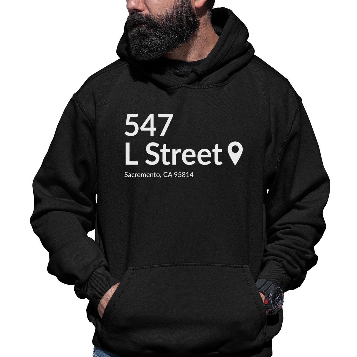 Sacramento Basketball Stadium Unisex Hoodie | Black