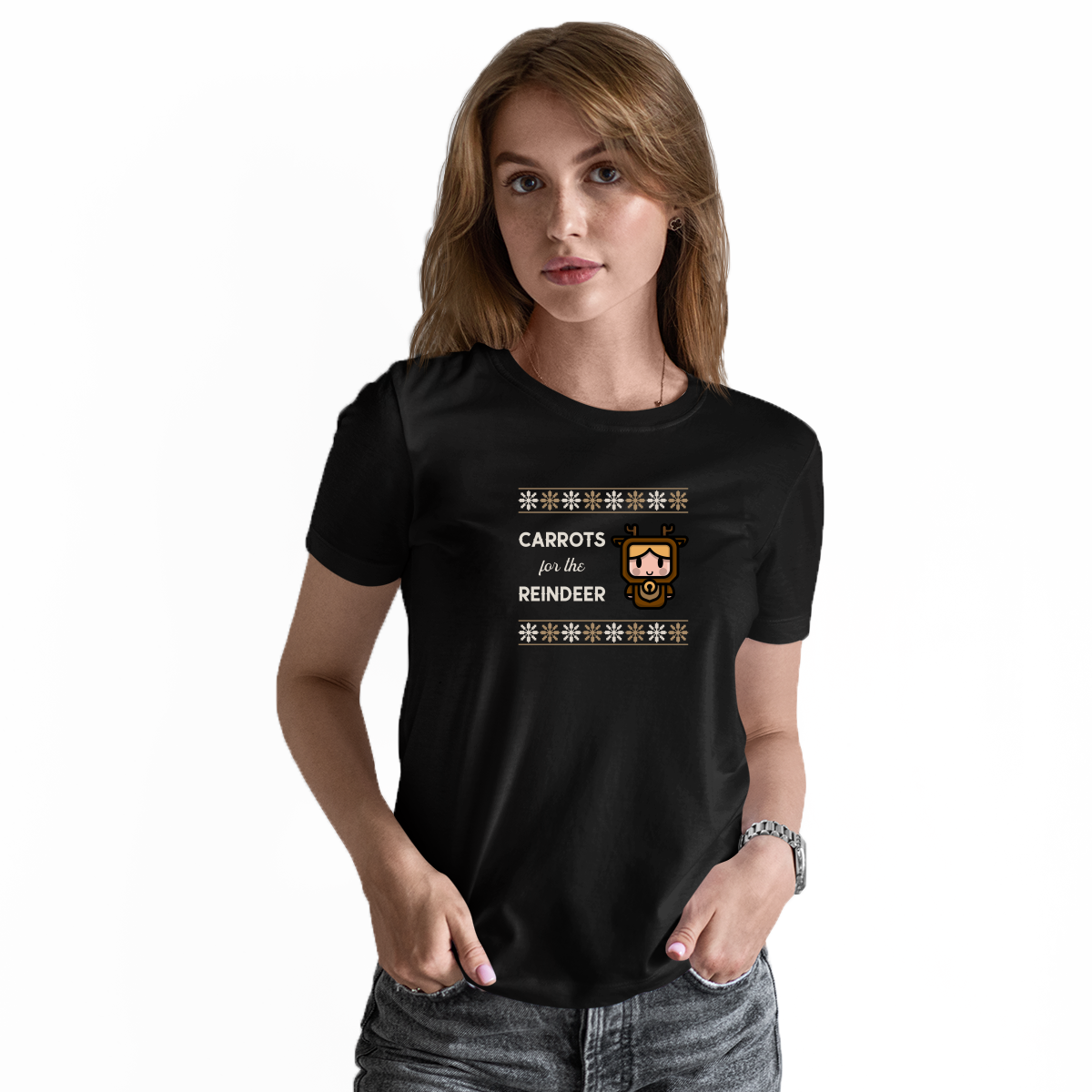 Carrots for the Reindeer Women's T-shirt | Black