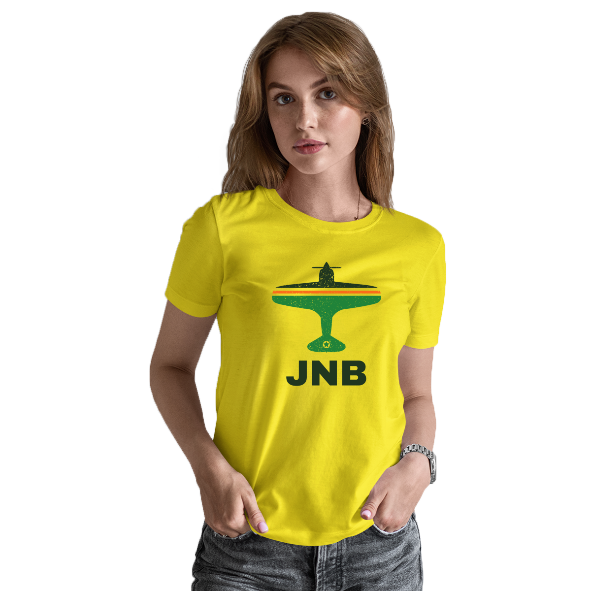 Fly Johannesburg JNB Airport Women's T-shirt | Yellow