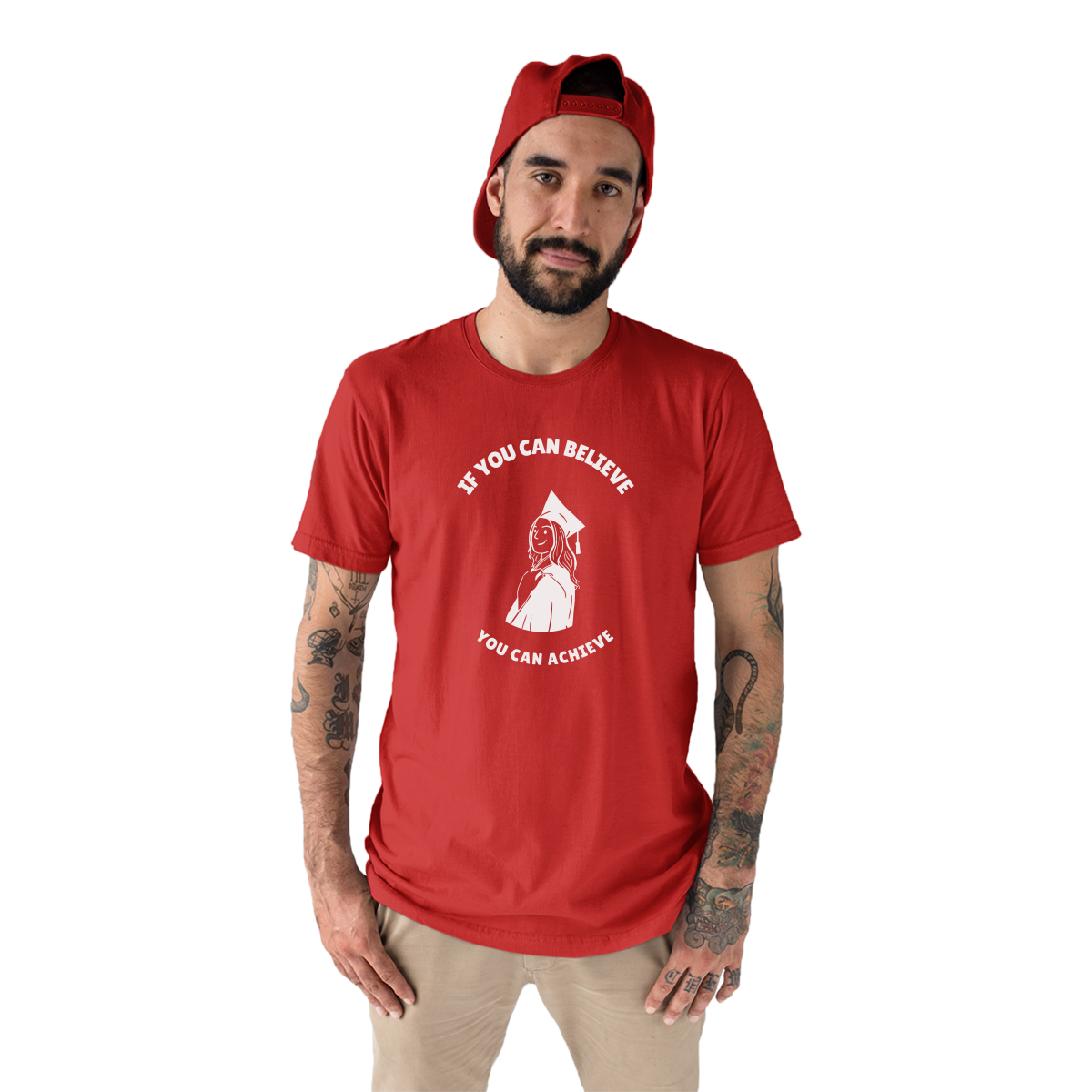 If You Can Believe You Can Achieve Men's T-shirt | Red