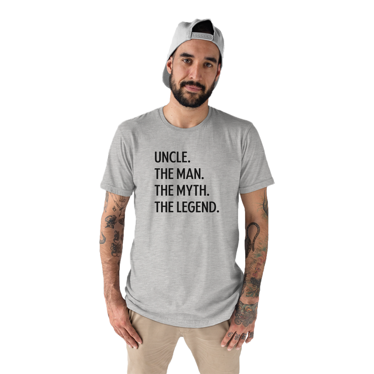 Uncle The Man The Myth The Legend Men's T-shirt | Gray