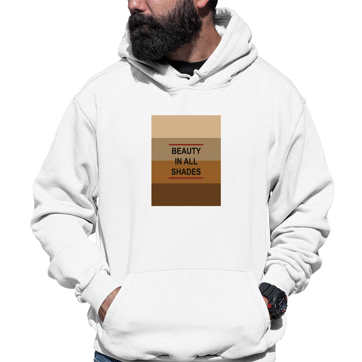 Beauty In All Shades Unisex Hoodie | White