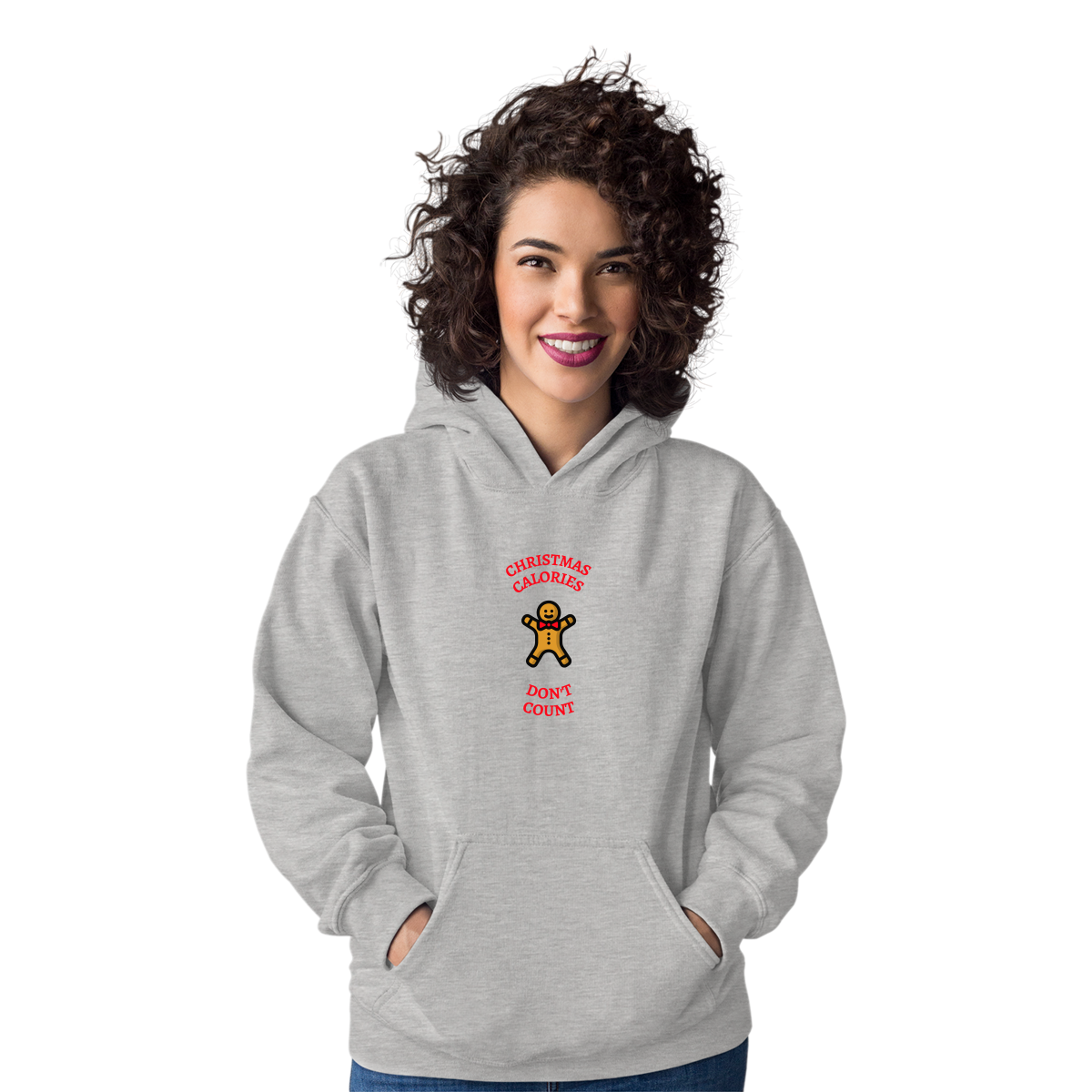 Christmas Calories Don't Count Unisex Hoodie | Gray