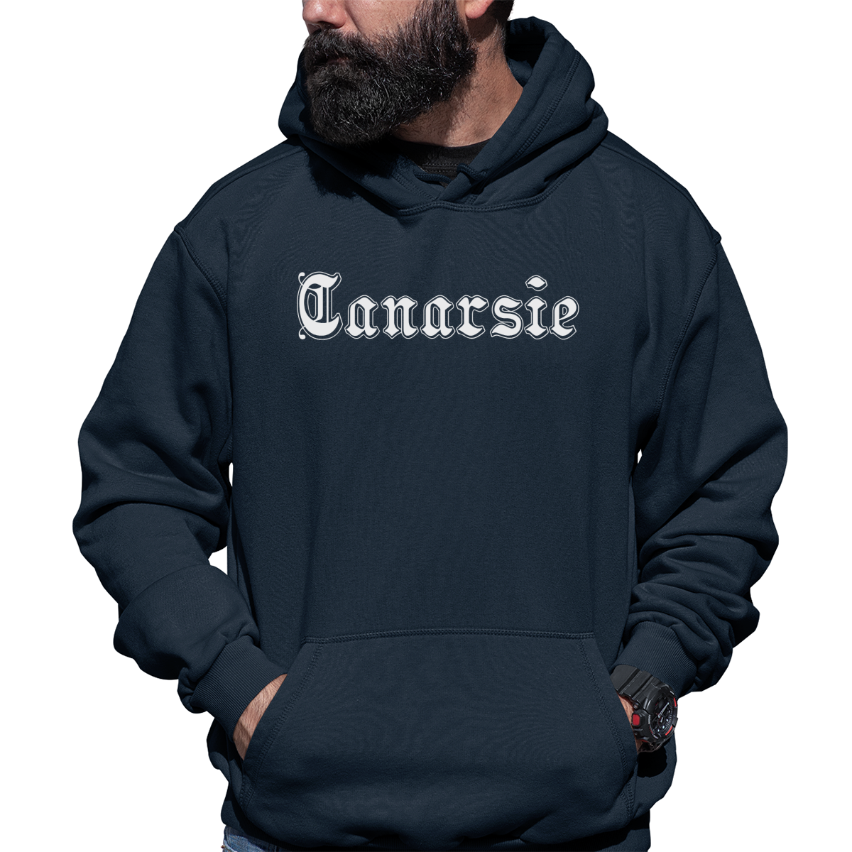 Canarsie Gothic Represent Unisex Hoodie | Navy