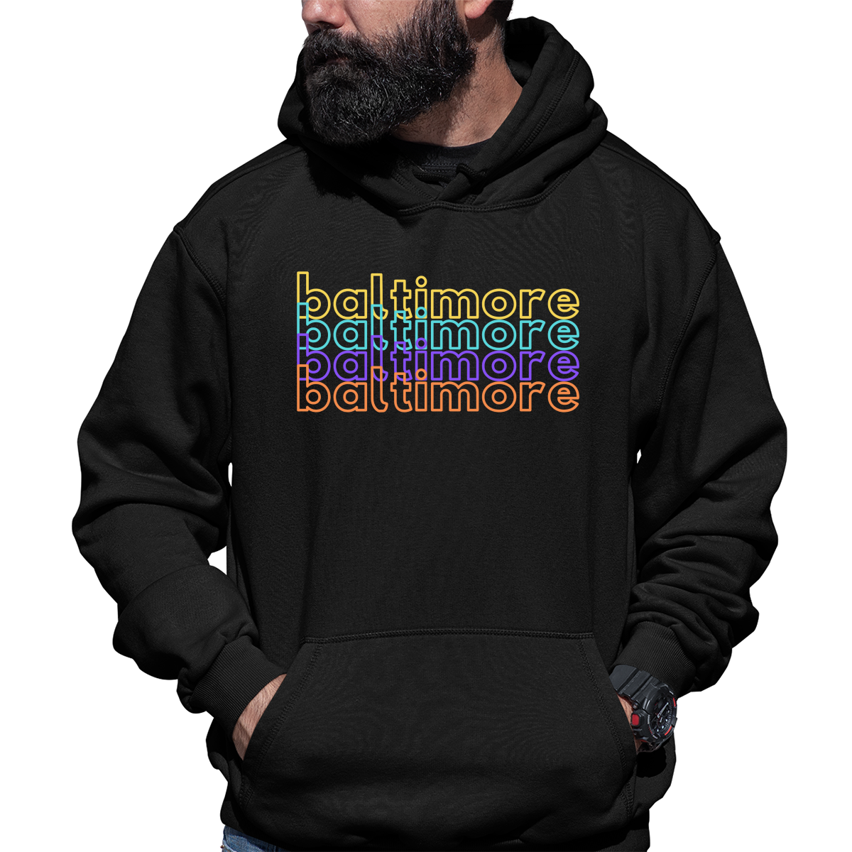 Baltimore Unisex Hoodie | Black