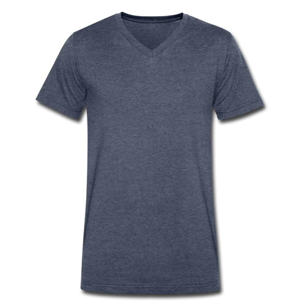 Men’s V-Neck T-Shirt - heather navy